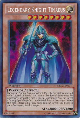 Legendary Knight Timaeus [DRLG-EN001] Secret Rare | Clutch Gaming