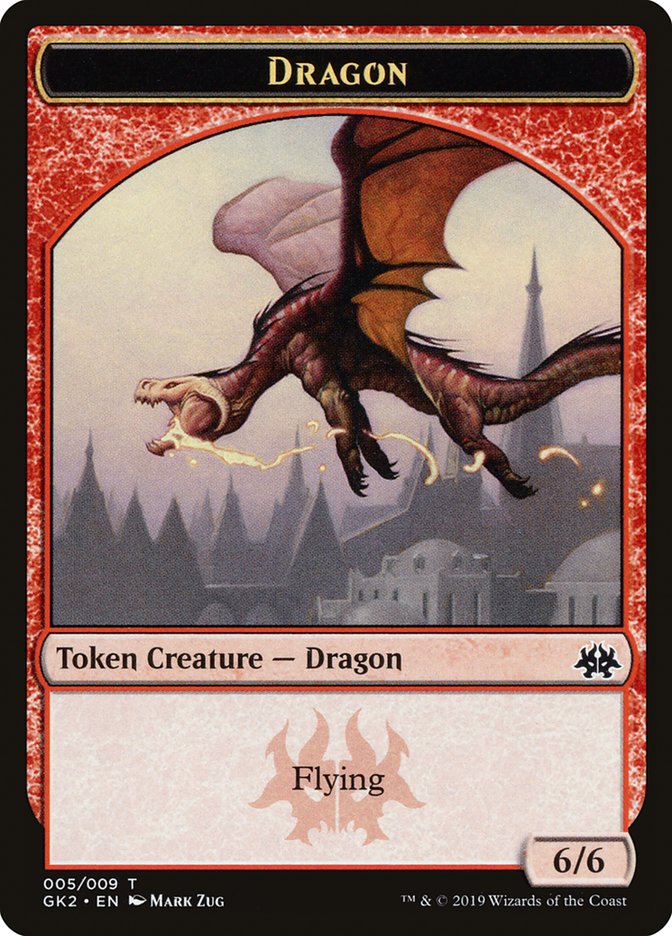 Dragon // Goblin Double-Sided Token [Ravnica Allegiance Guild Kit Tokens] | Clutch Gaming