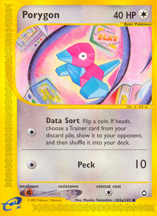 Porygon (103a/147) [Aquapolis] | Clutch Gaming