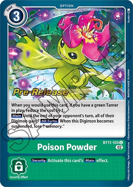 Poison Powder [BT11-103] [Dimensional Phase Pre-Release Promos] | Clutch Gaming