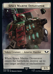 Soldier (002) // Space Marine Devastator Double-Sided Token [Warhammer 40,000 Tokens] | Clutch Gaming