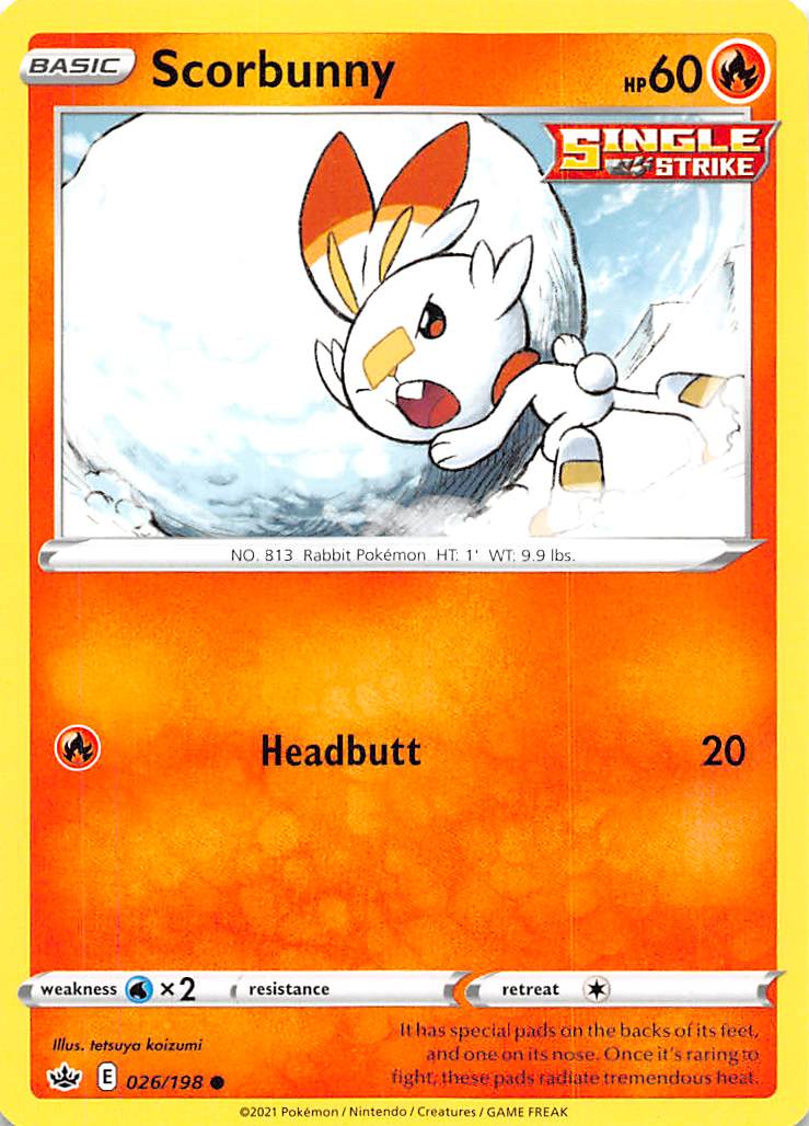 Scorbunny (026/198) [Sword & Shield: Chilling Reign] | Clutch Gaming