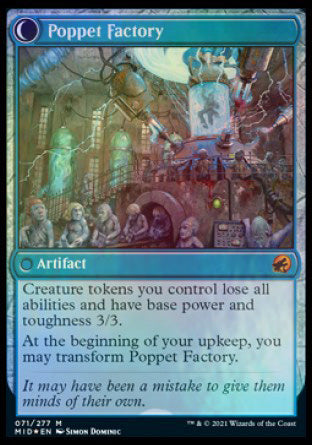 Poppet Stitcher // Poppet Factory [Innistrad: Midnight Hunt Prerelease Promos] | Clutch Gaming