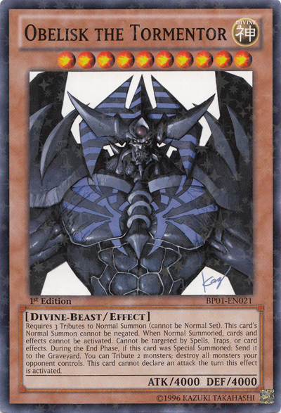 Obelisk the Tormentor [BP01-EN021] Starfoil Rare | Clutch Gaming