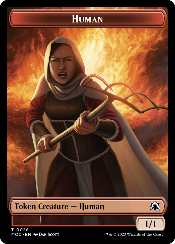 Tentacle // Human (26) Double-Sided Token [March of the Machine Commander Tokens] | Clutch Gaming