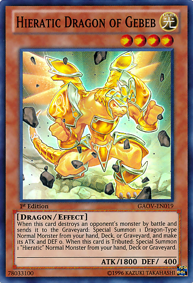 Hieratic Dragon of Gebeb [GAOV-EN019] Super Rare | Clutch Gaming