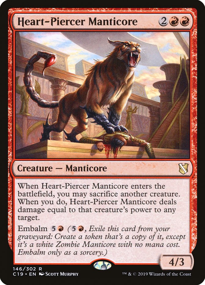 Heart-Piercer Manticore [Commander 2019] | Clutch Gaming