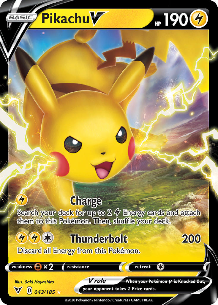 Pikachu V (043/185) [Sword & Shield: Vivid Voltage] | Clutch Gaming