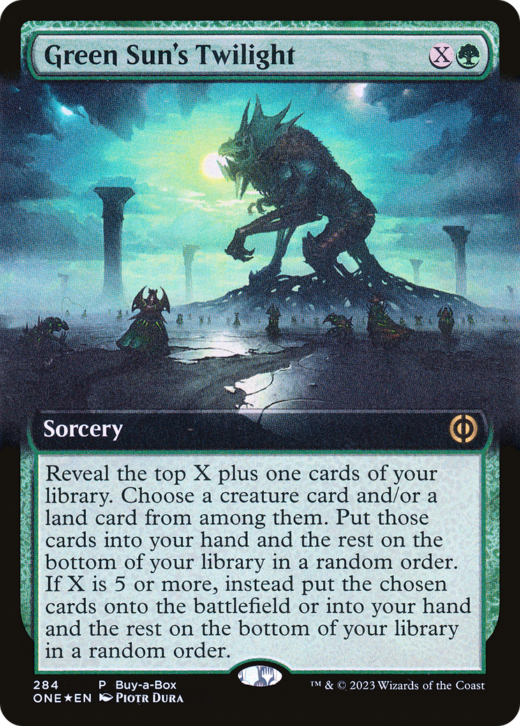 Green Sun's Twilight (Buy-A-Box) (Extended Art) [Phyrexia: All Will Be One] | Clutch Gaming