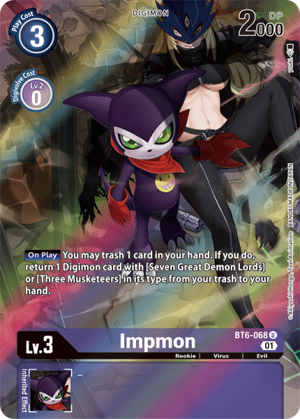 Impmon [BT6-068] (Alternate Art) [Double Diamond] | Clutch Gaming