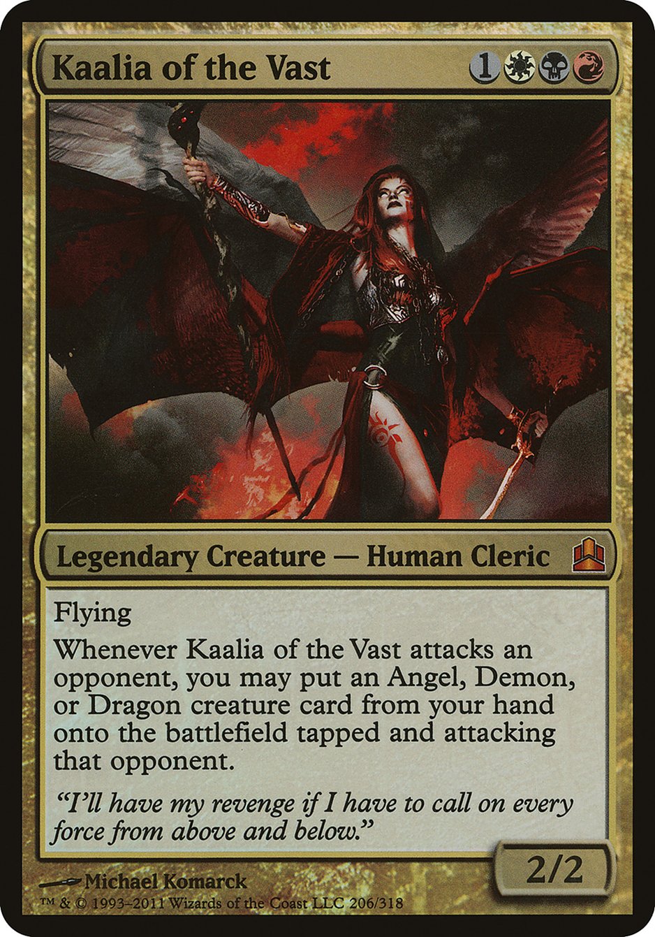 Kaalia of the Vast (Oversized) [Commander 2011 Oversized] | Clutch Gaming