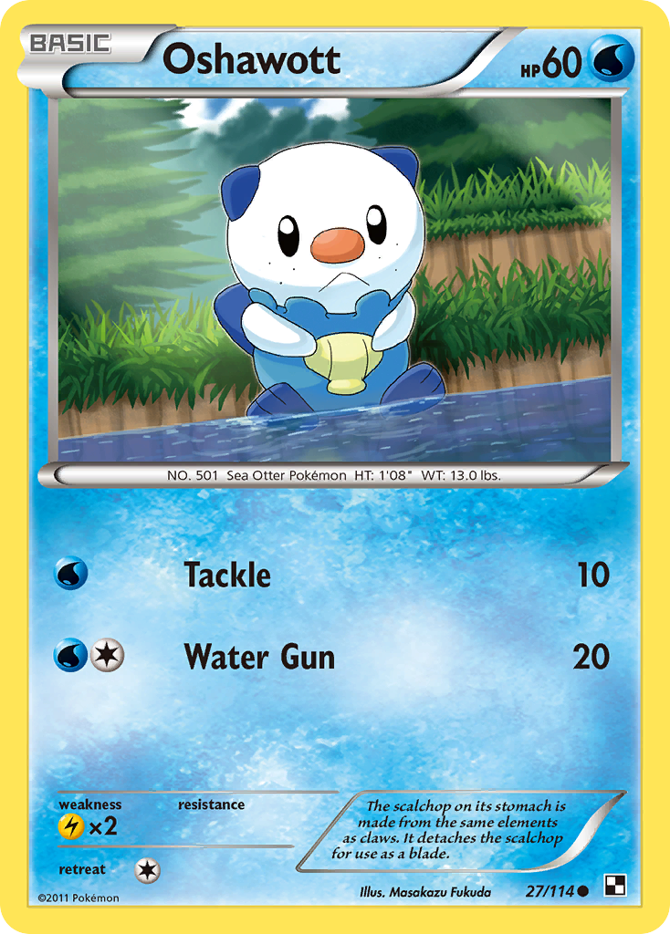 Oshawott (27/114) [Black & White: Base Set] | Clutch Gaming