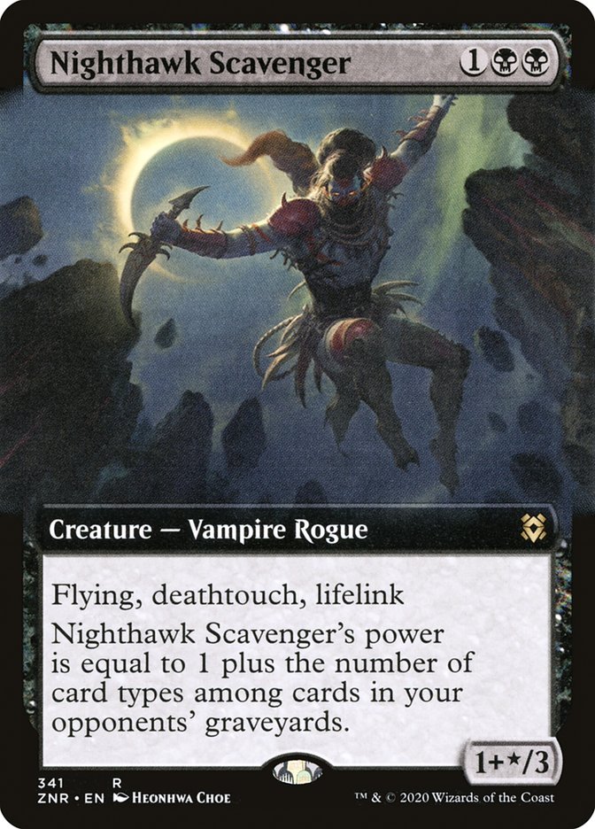 Nighthawk Scavenger (Extended Art) [Zendikar Rising] | Clutch Gaming