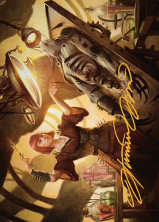 Ashnod, Flesh Mechanist Art Card (Gold-Stamped Signature) [The Brothers' War Art Series] | Clutch Gaming