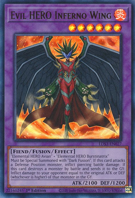 Evil HERO Inferno Wing [LDS3-EN027] Ultra Rare | Clutch Gaming