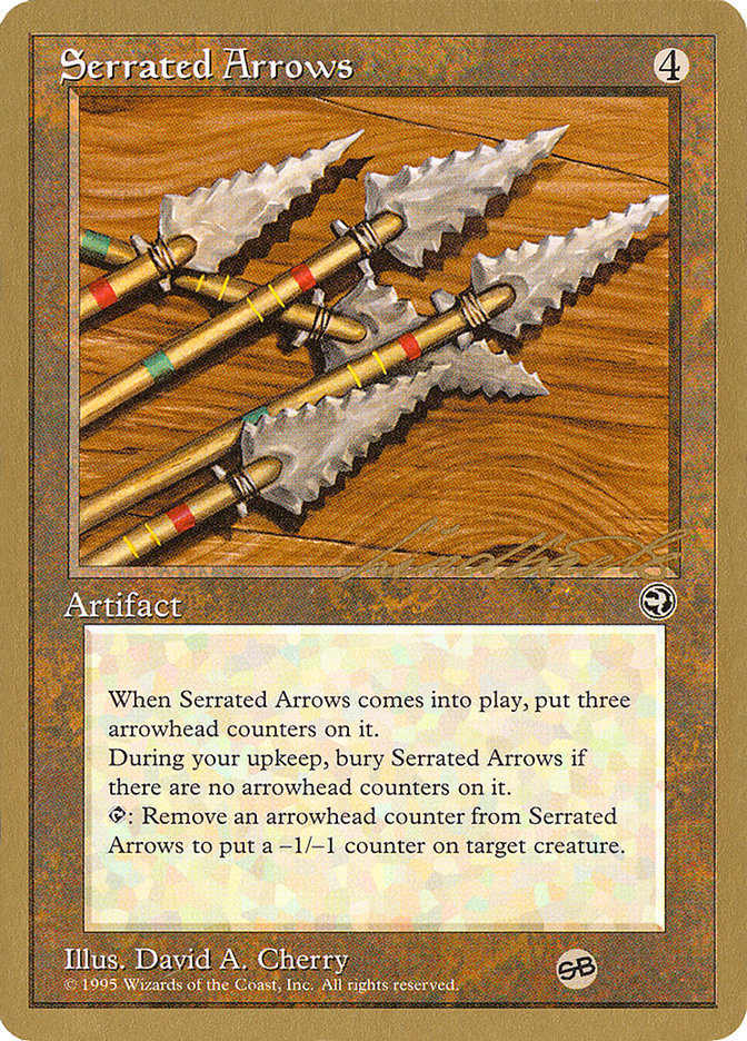 Serrated Arrows (Leon Lindback) (SB) [Pro Tour Collector Set] | Clutch Gaming