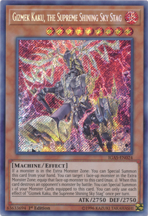 Gizmek Kaku, the Supreme Shining Sky Stag [IGAS-EN024] Secret Rare | Clutch Gaming