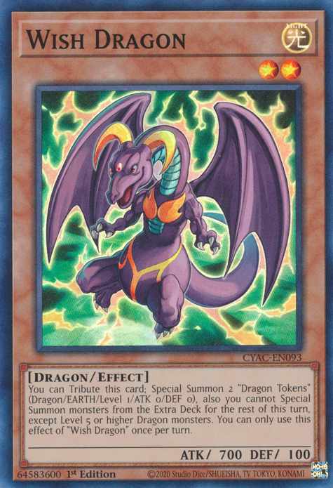 Wish Dragon [CYAC-EN093] Super Rare | Clutch Gaming