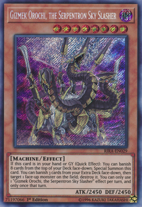 Gizmek Orochi, the Serpentron Sky Slasher [RIRA-EN029] Secret Rare | Clutch Gaming