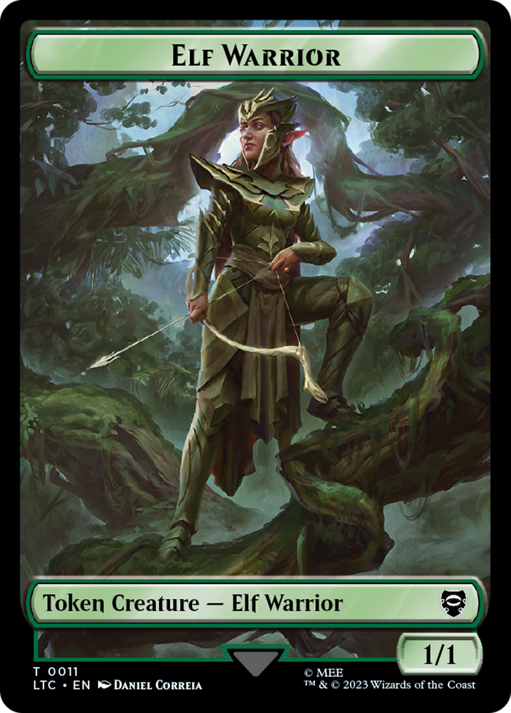 Elf Warrior // Insect Double Sided Token [The Lord of the Rings: Tales of Middle-Earth Commander Tokens] | Clutch Gaming