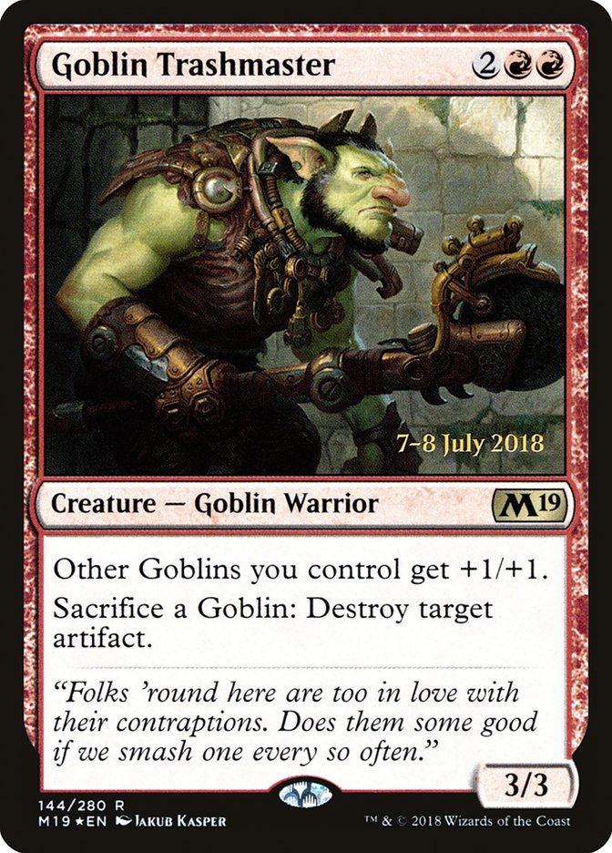 Goblin Trashmaster [Core Set 2019 Prerelease Promos] | Clutch Gaming