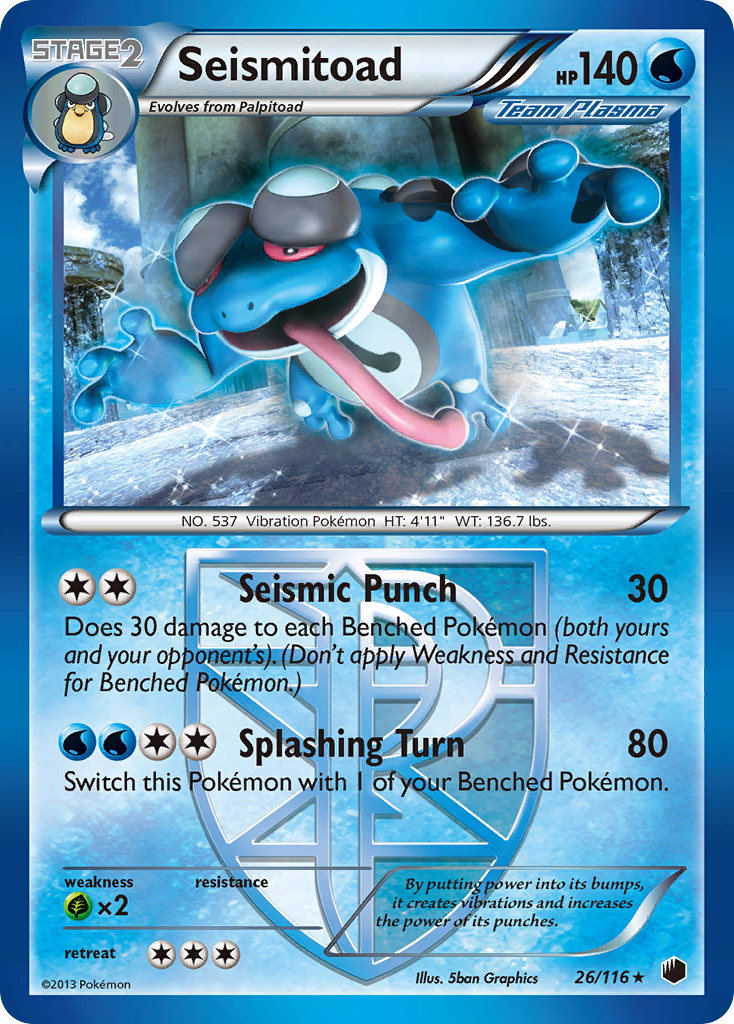 Seismitoad (26/116) [Black & White: Plasma Freeze] | Clutch Gaming