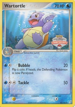 Wartortle (42/100) (States Championship Promo) [EX: Crystal Guardians] | Clutch Gaming