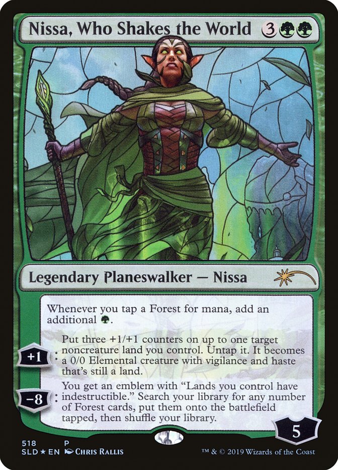 Nissa, Who Shakes the World (Stained Glass) [Secret Lair Drop Promos] | Clutch Gaming