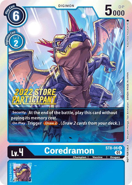 Coredramon [ST8-06] (2022 Store Participant) [Starter Deck: Ulforce Veedramon Promos] | Clutch Gaming