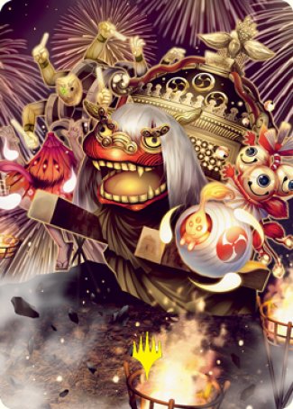 March of Reckless Joy Art Card (Gold-Stamped Signature) [Kamigawa: Neon Dynasty Art Series] | Clutch Gaming