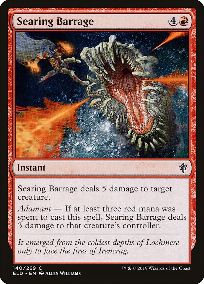 Searing Barrage [Throne of Eldraine] | Clutch Gaming