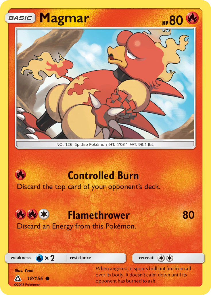 Magmar (18/156) [Sun & Moon: Ultra Prism] | Clutch Gaming