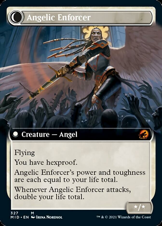 Enduring Angel // Angelic Enforcer (Extended Art) [Innistrad: Midnight Hunt] | Clutch Gaming