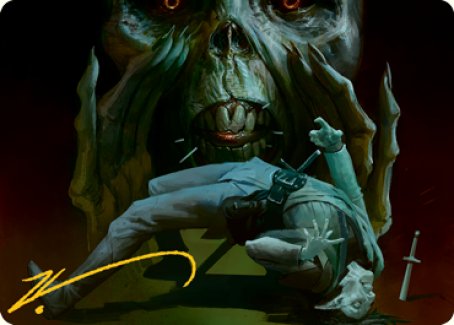 Power Word Kill Art Card (Gold-Stamped Signature) [Dungeons & Dragons: Adventures in the Forgotten Realms Art Series] | Clutch Gaming