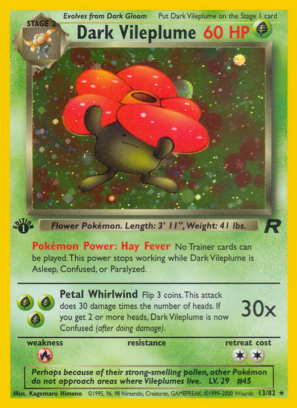 Dark Vileplume (13/82) [Team Rocket 1st Edition] | Clutch Gaming