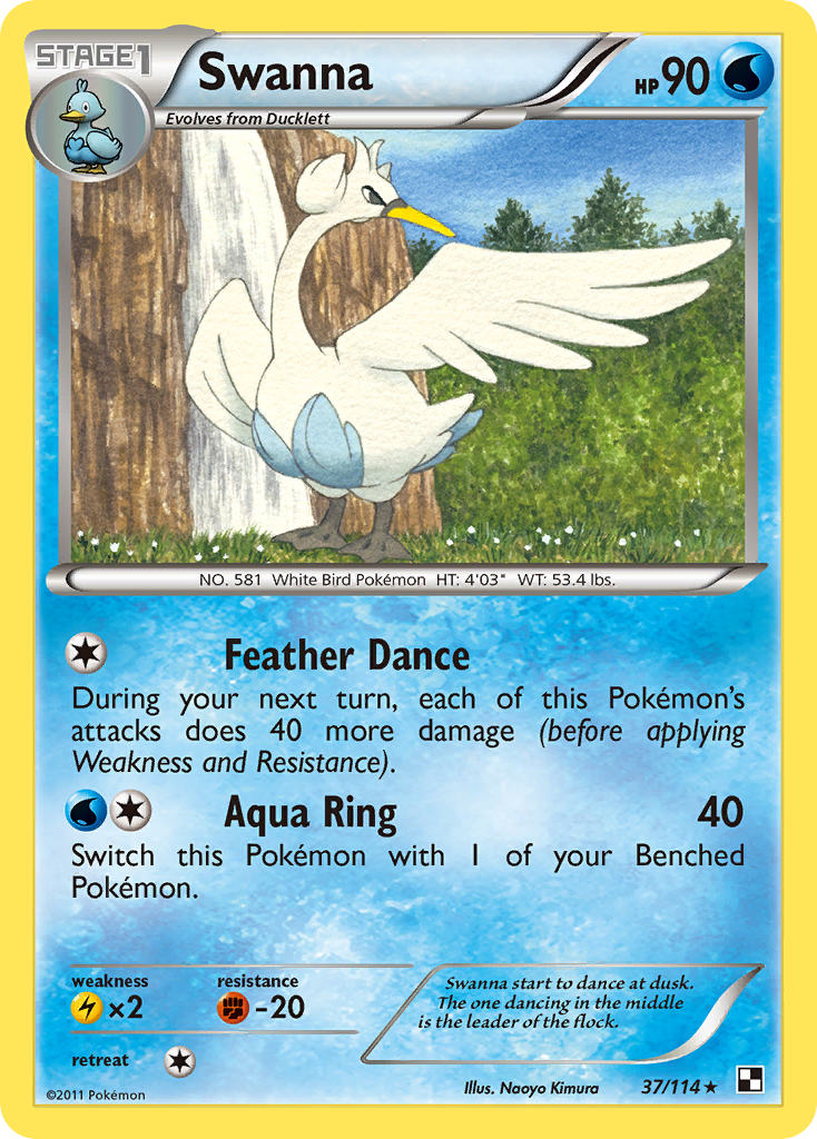 Swanna (37/114) [Black & White: Base Set] | Clutch Gaming