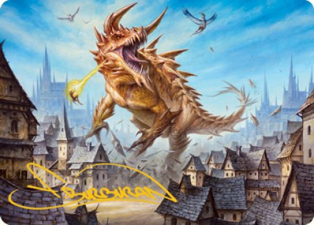 Tarrasque Art Card (Gold-Stamped Signature) [Dungeons & Dragons: Adventures in the Forgotten Realms Art Series] | Clutch Gaming