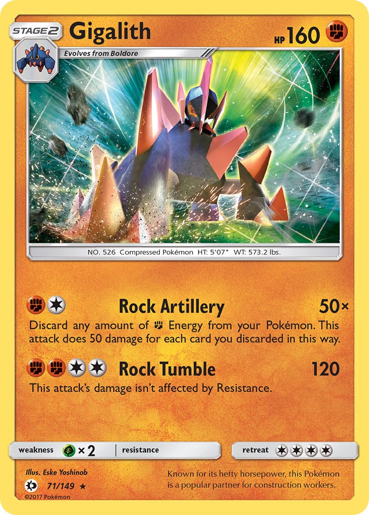 Gigalith (71/149) (Cosmos Holo) (Blister Exclusive) [Sun & Moon: Base Set] | Clutch Gaming