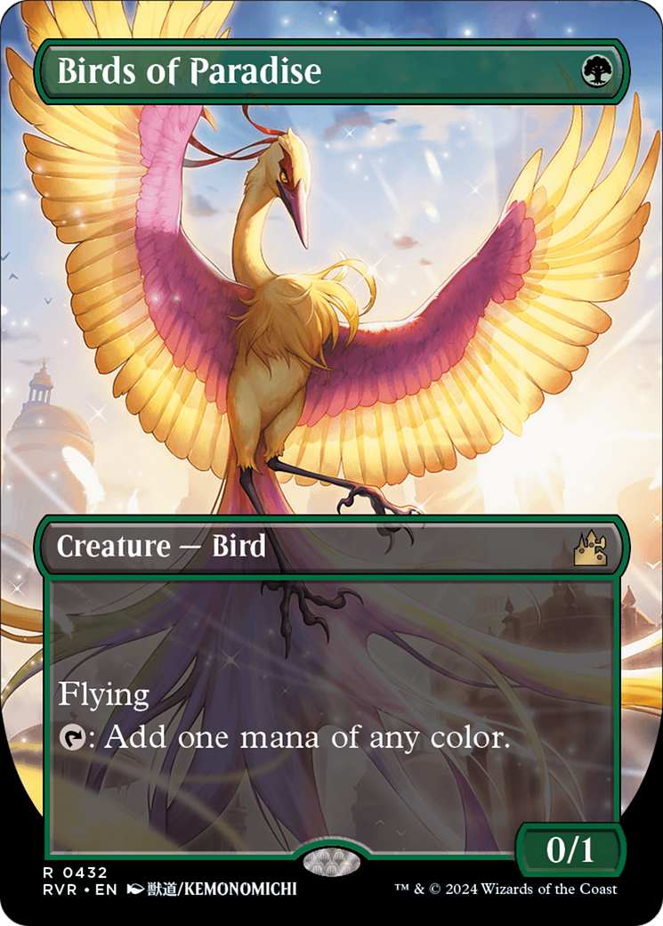 Birds of Paradise (Anime Borderless) [Ravnica Remastered] | Clutch Gaming