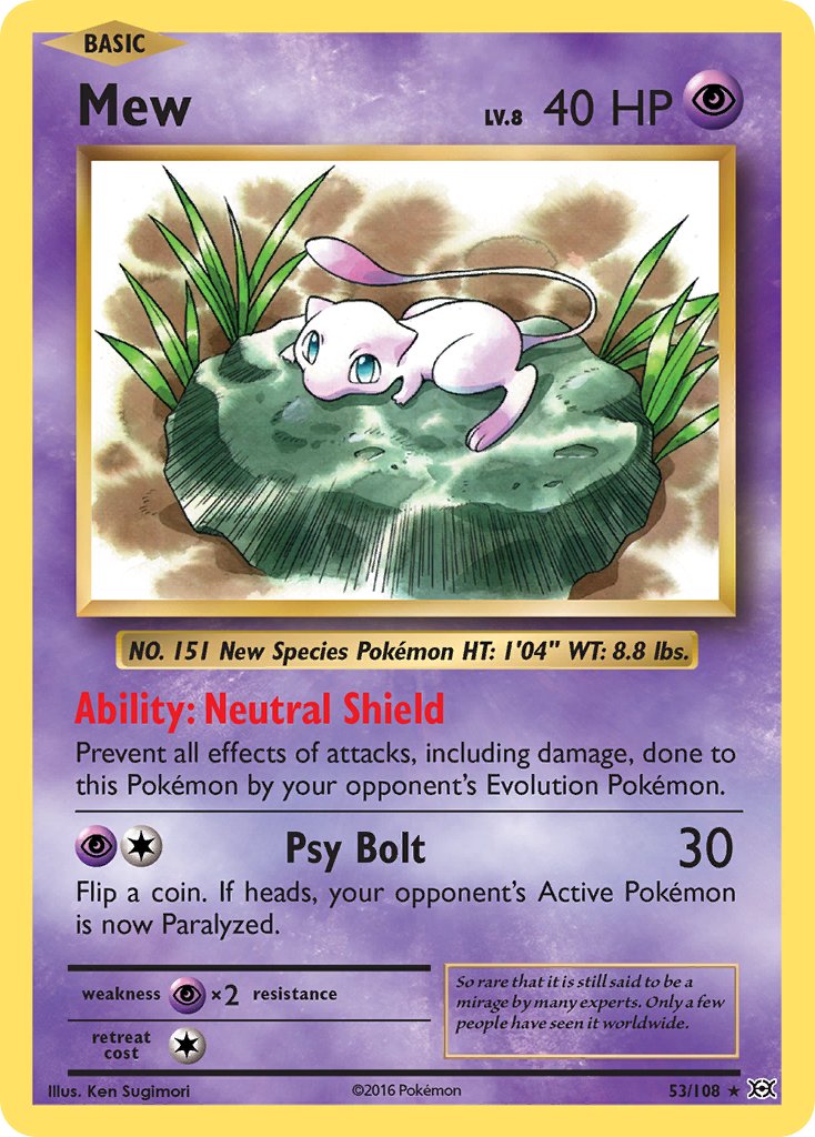 Mew (53/108) (Theme Deck Exclusive) [XY: Evolutions] | Clutch Gaming