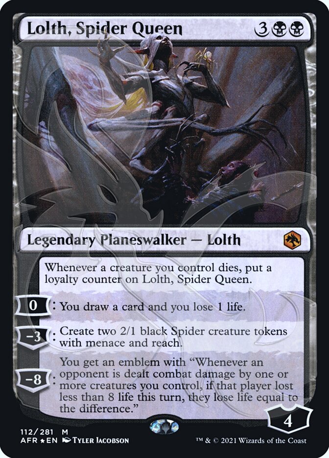 Lolth, Spider Queen (Ampersand Promo) [Dungeons & Dragons: Adventures in the Forgotten Realms Promos] | Clutch Gaming