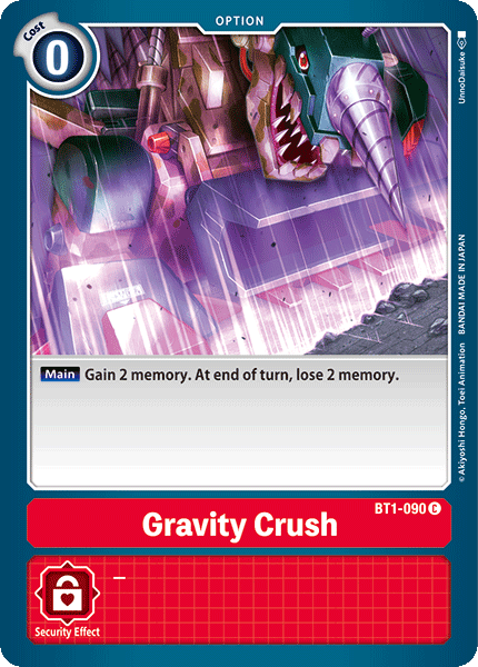 Gravity Crush [BT1-090] [Release Special Booster Ver.1.0] | Clutch Gaming