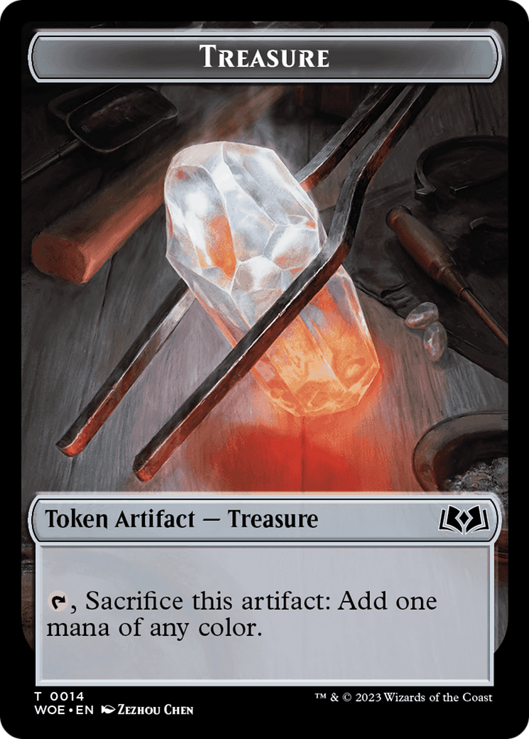 Treasure // Food (0010) Double-Sided Token [Wilds of Eldraine Tokens] | Clutch Gaming