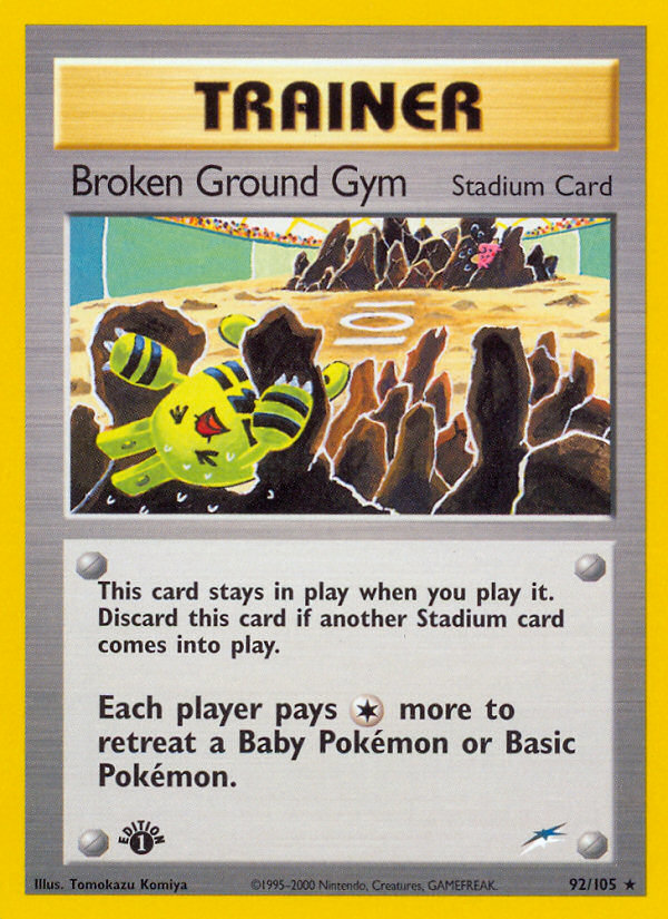 Broken Ground Gym (92/105) [Neo Destiny 1st Edition] | Clutch Gaming