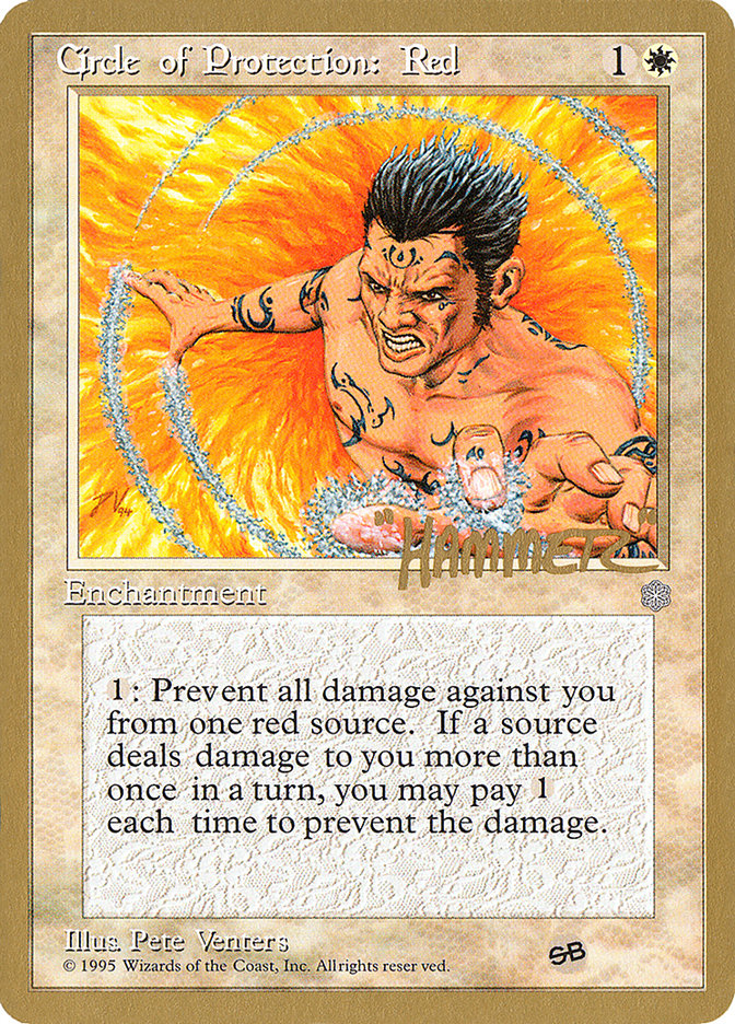 Circle of Protection: Red (Shawn "Hammer" Regnier) (SB) [Pro Tour Collector Set] | Clutch Gaming