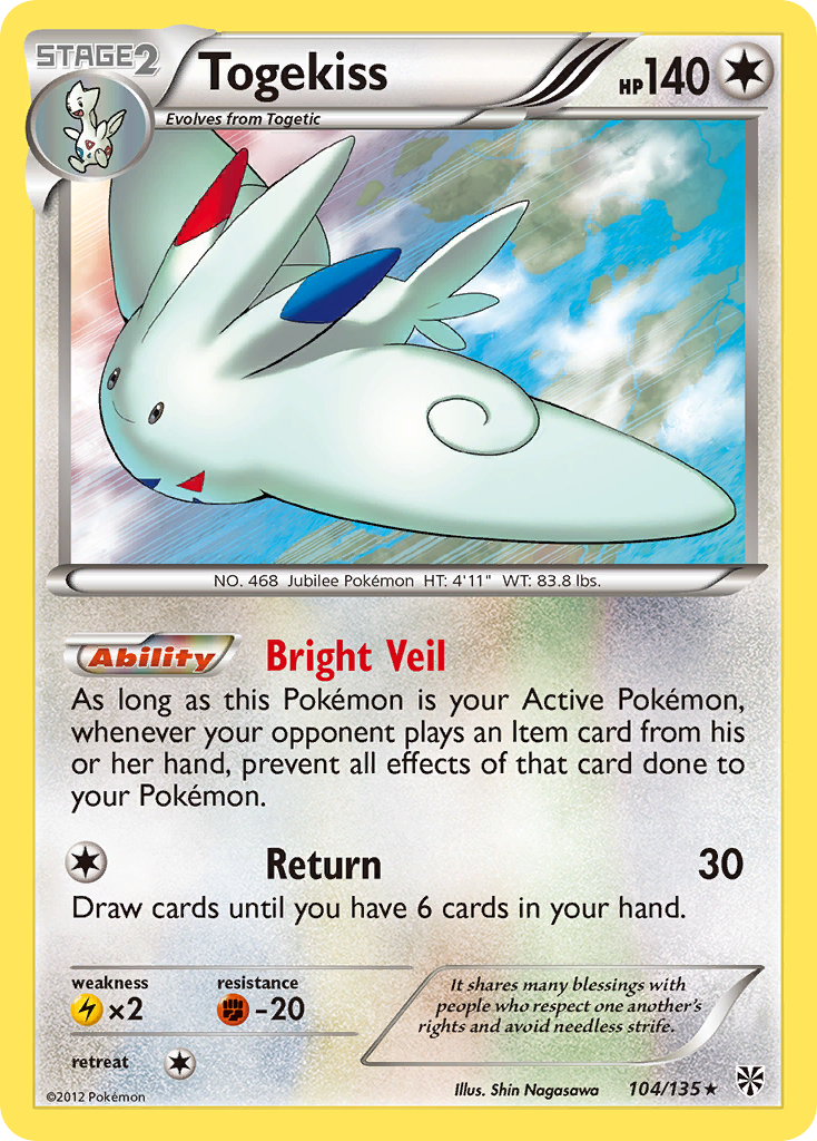 Togekiss (104/135) [Black & White: Plasma Storm] | Clutch Gaming