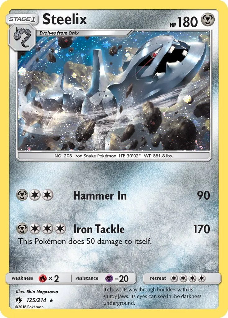 Steelix (125/214) (Cosmos Holo) [Sun & Moon: Lost Thunder] | Clutch Gaming