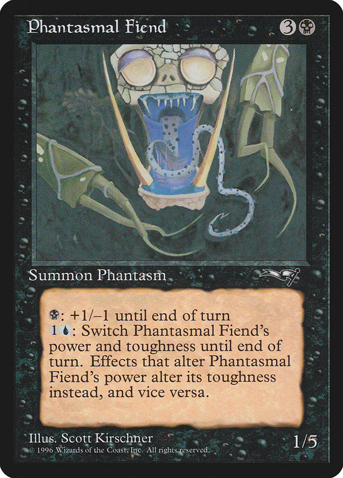 Phantasmal Fiend (Dark Green Background) [Alliances] | Clutch Gaming