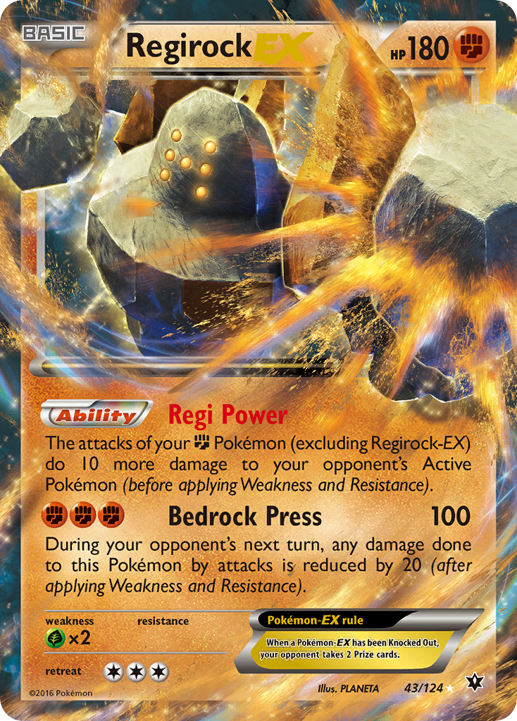 Regirock EX (43/124) [XY: Fates Collide] | Clutch Gaming