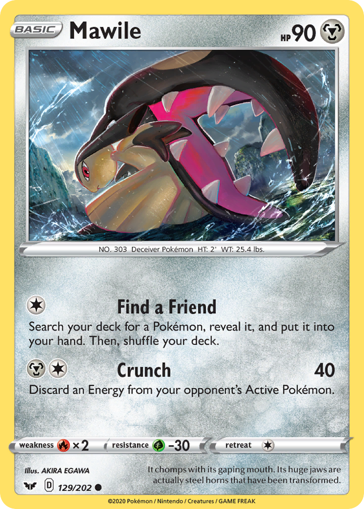 Mawile (129/202) [Sword & Shield: Base Set] | Clutch Gaming